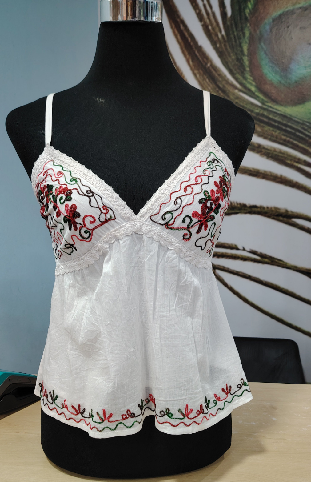 Multi embroidered top