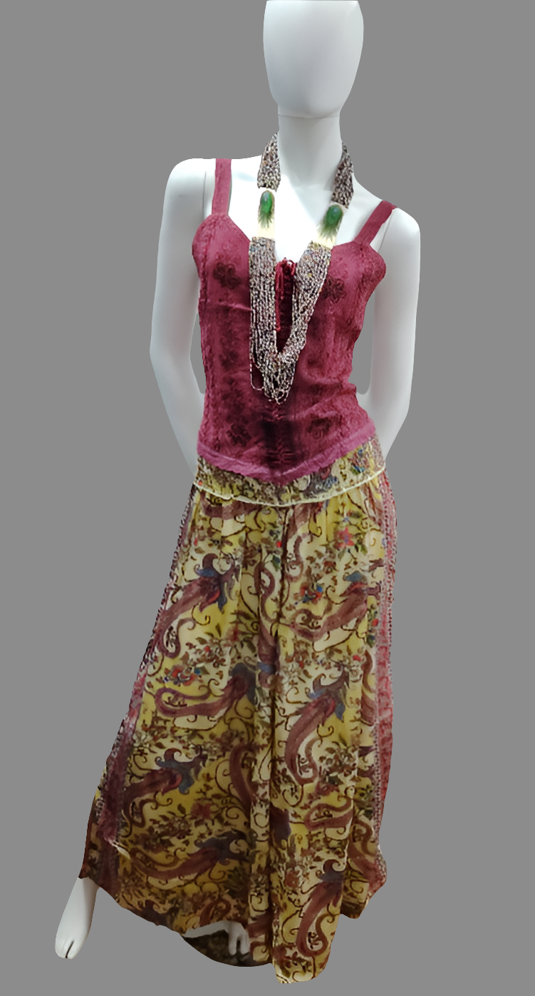 Rayon corset style top