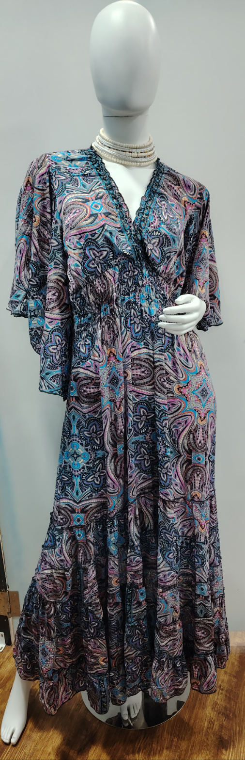 Flared sleeve dress