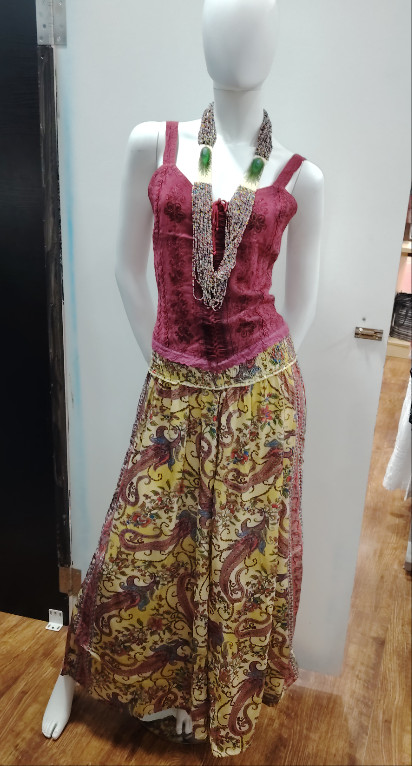 Rayon corset style top