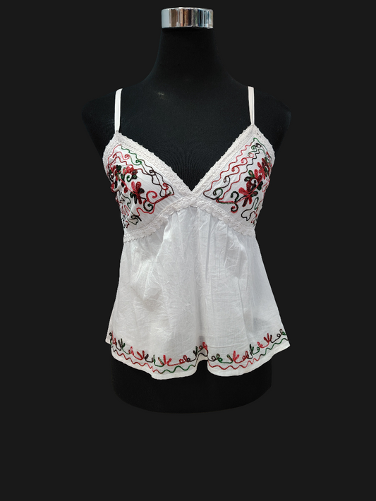 Multi embroidered top